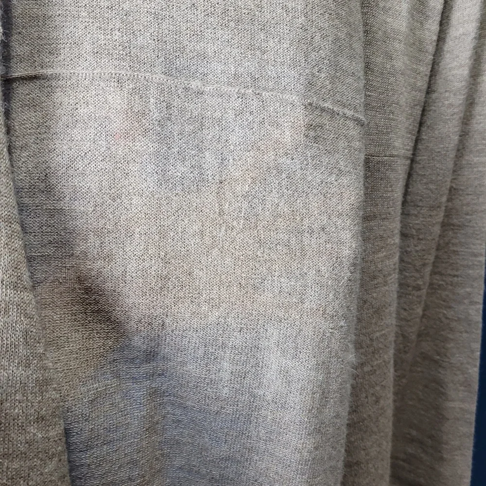 Pure Alpaca 100% Baby Alpaca Waterfall Open Cardigan Sweater M Brown Longline - Picture 9 of 13